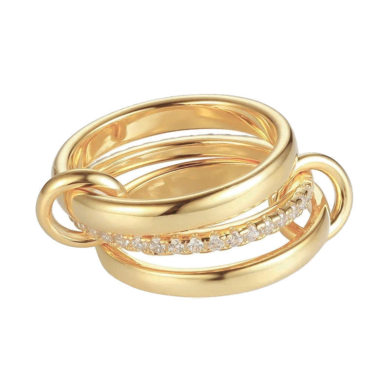 Get the Perfect Fit: Kameraon Fashion Multilayer AAA Zircon Rings for Women Jewelry Ecuyeres   