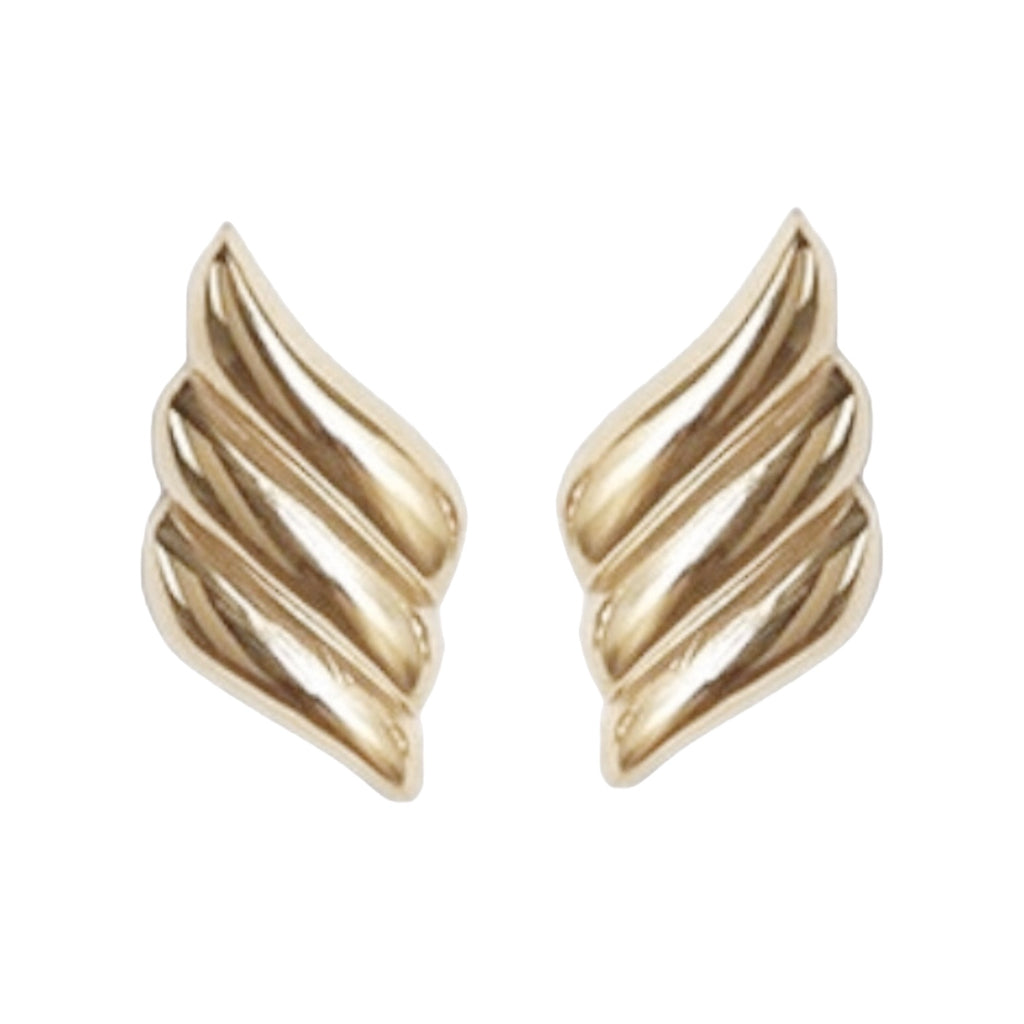 Apollo Winged Stud Earrings Earrings Ecuyeres Gold  