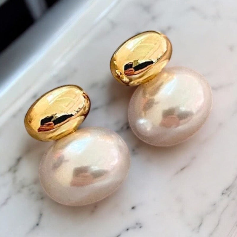 Pearl Ball Dainty Earrings Earrings Ecuyeres   