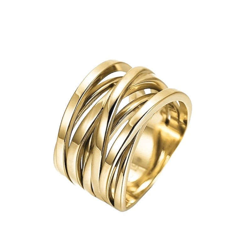 Solid Spandrel Gold Ring Ring Ecuyeres 6 Gold 