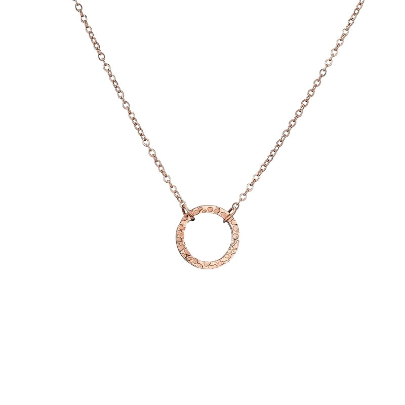 Dainty Infinity Circle Necklace Necklace Ecuyeres Rose Gold  