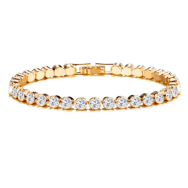 Classic Tennis Bracelet Bracelet Ecuyeres Gold  