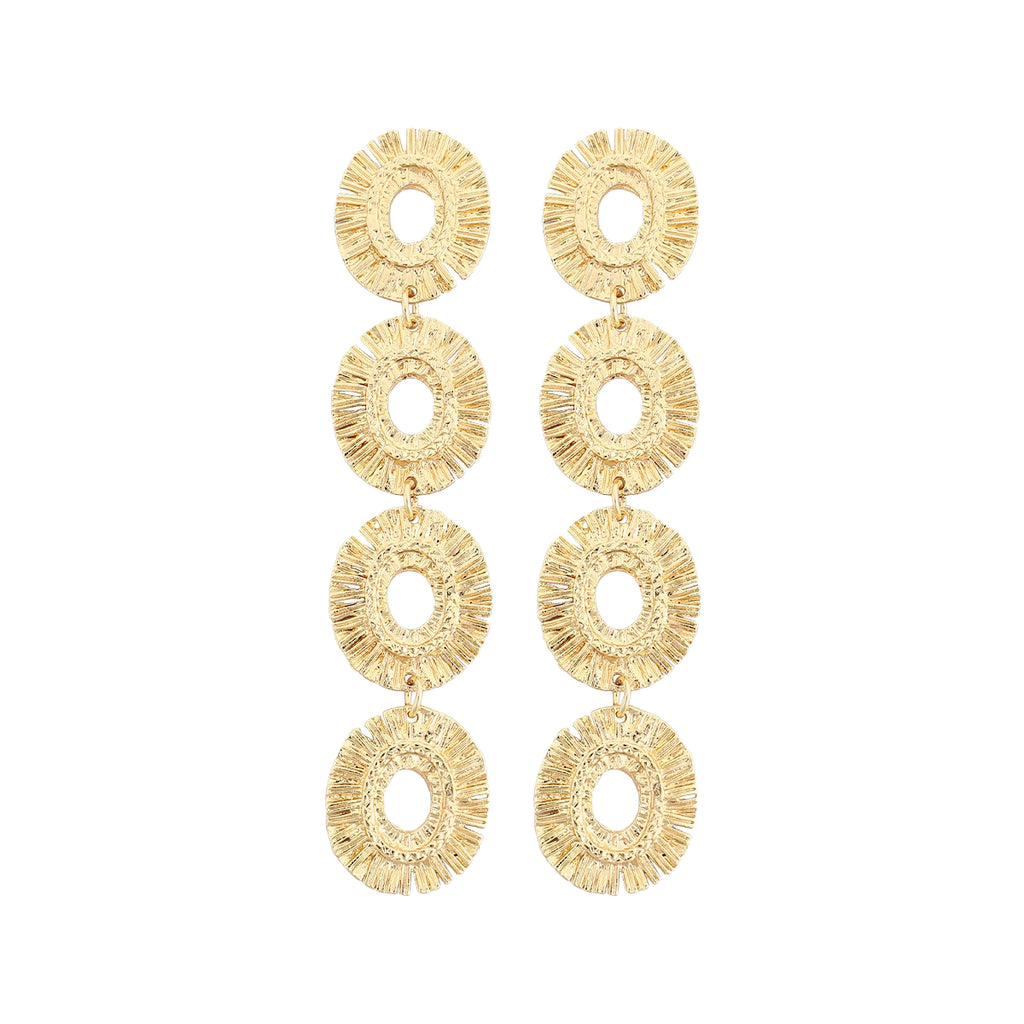 Circular Fringe Drop Earrings Earrings Ecuyeres   