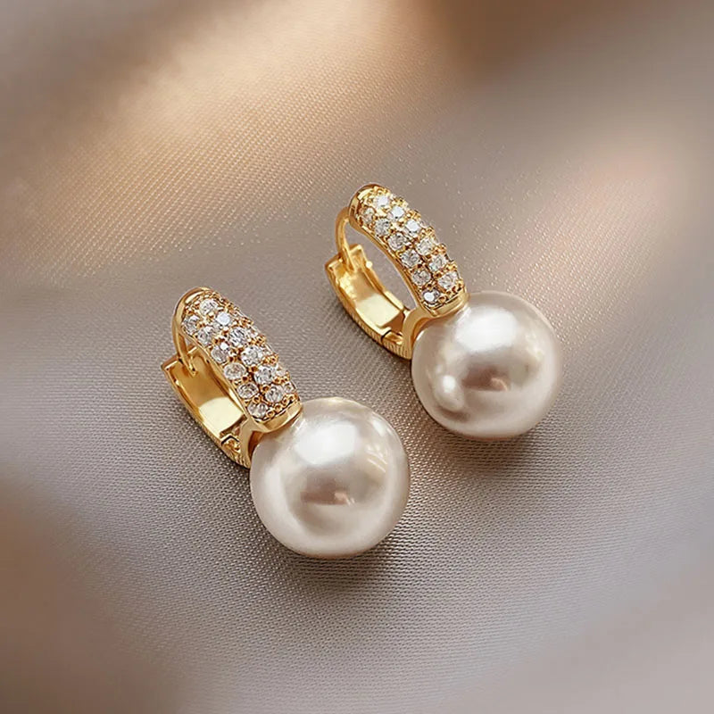 Pearl Drop Earrings Earrings Ecuyeres Gold & Pearl  