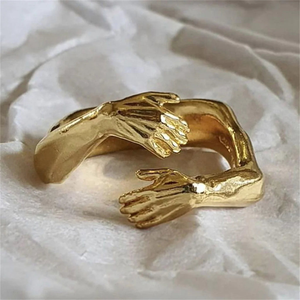 Bear Hug Carved Ring ring Ecuyeres Gold  