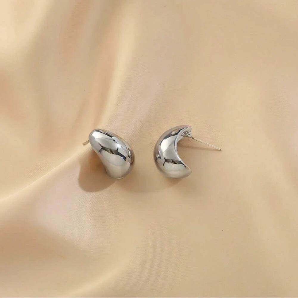 Retro Droplet Earrings Earrings Ecuyeres Silver  