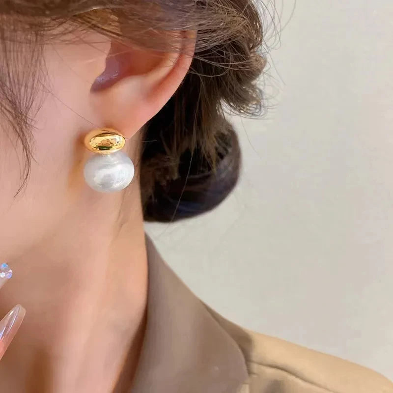 Pearl Ball Dainty Earrings Earrings Ecuyeres   