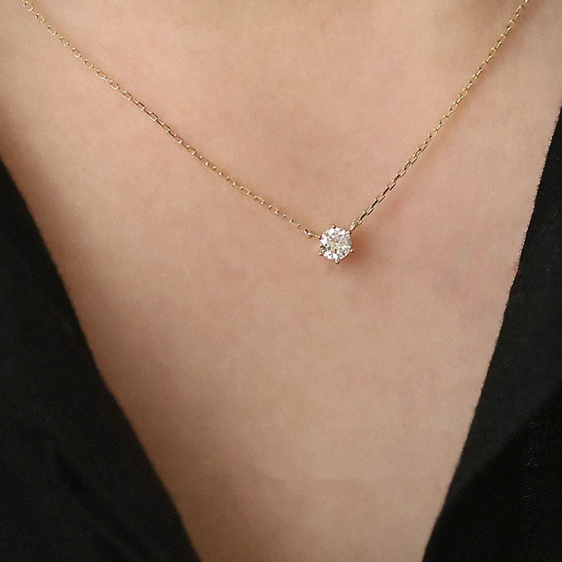 Dainty Single Sparkling Necklace Necklace Ecuyeres   