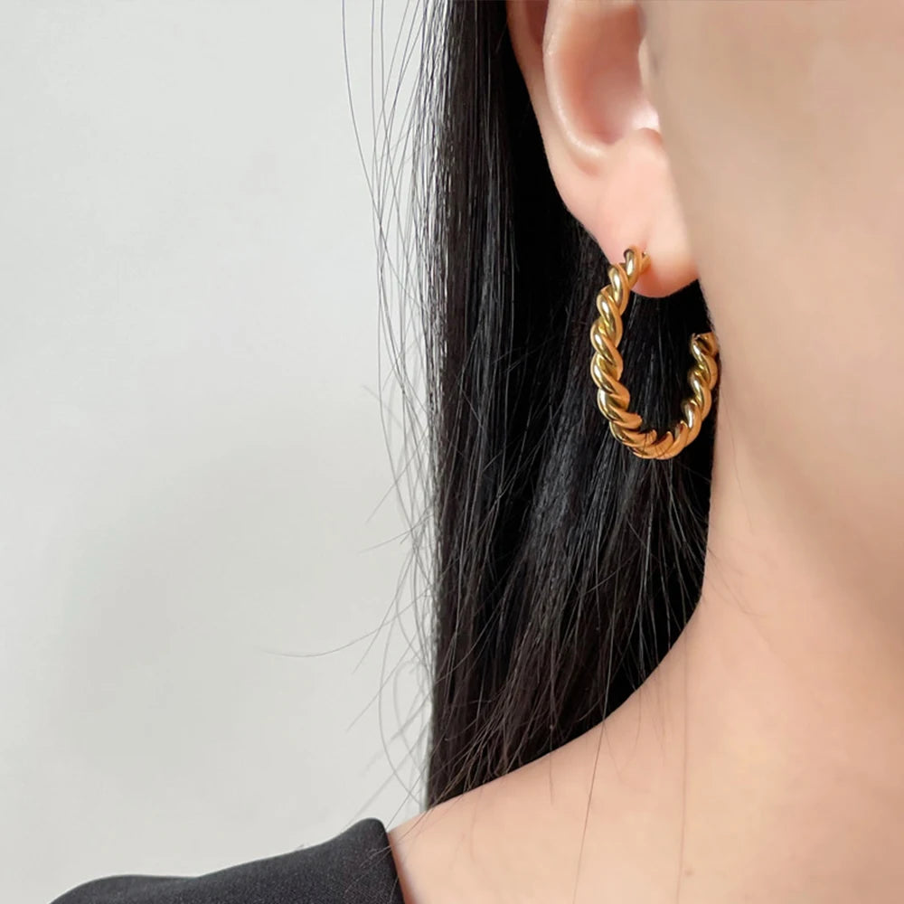 Classic Spiral Hoop Earrings Earrings Ecuyeres   