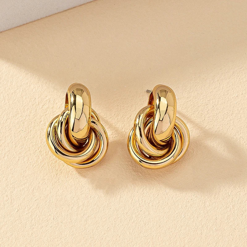 Knotted Stud Earrings Earrings Ecuyeres Gold  