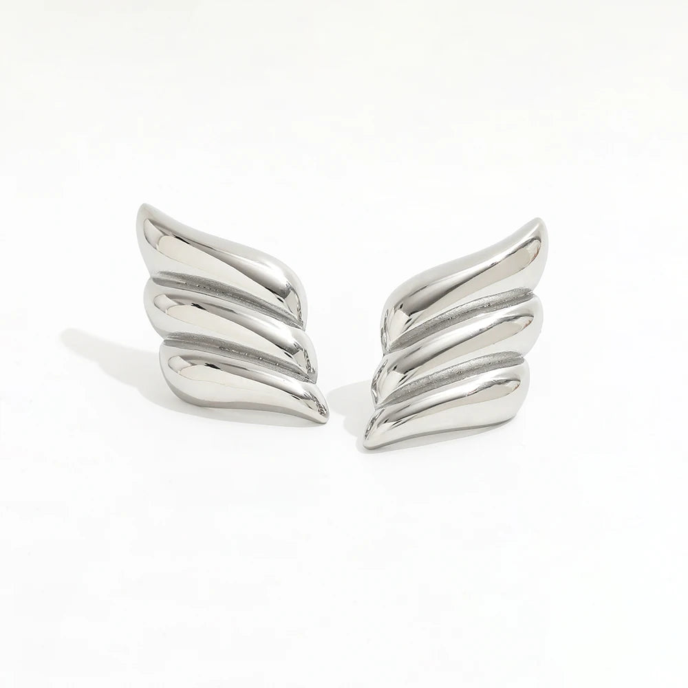 Apollo Winged Stud Earrings Earrings Ecuyeres Silver  