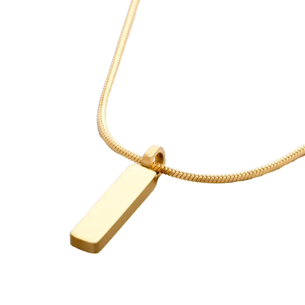 Vertical Bar Pendent Necklace Ecuyeres Gold  