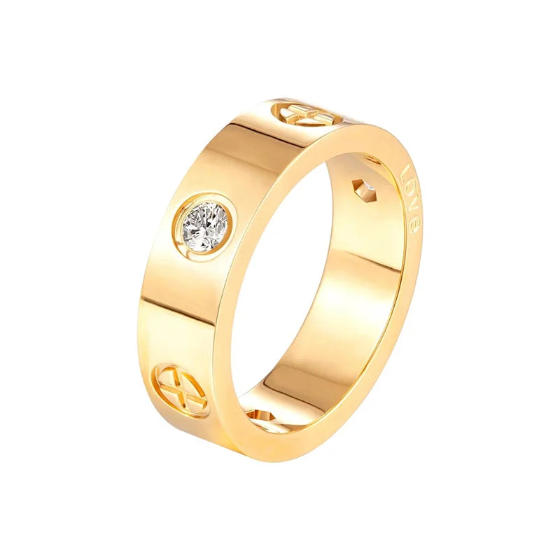 Mini Cross Solid Ring Ring Ecuyeres 6 Gold 