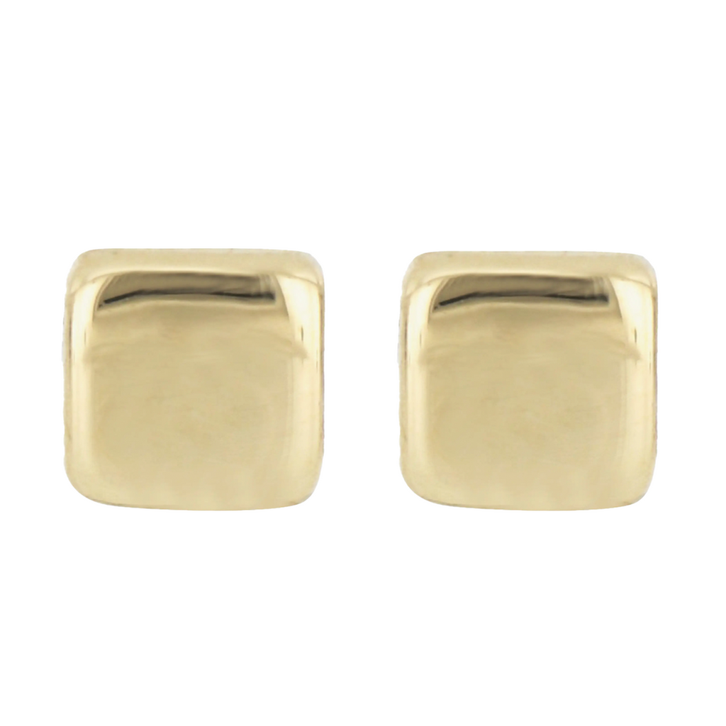 Squared Beveled Chunky Earrings Earrings Ecuyeres Gold  