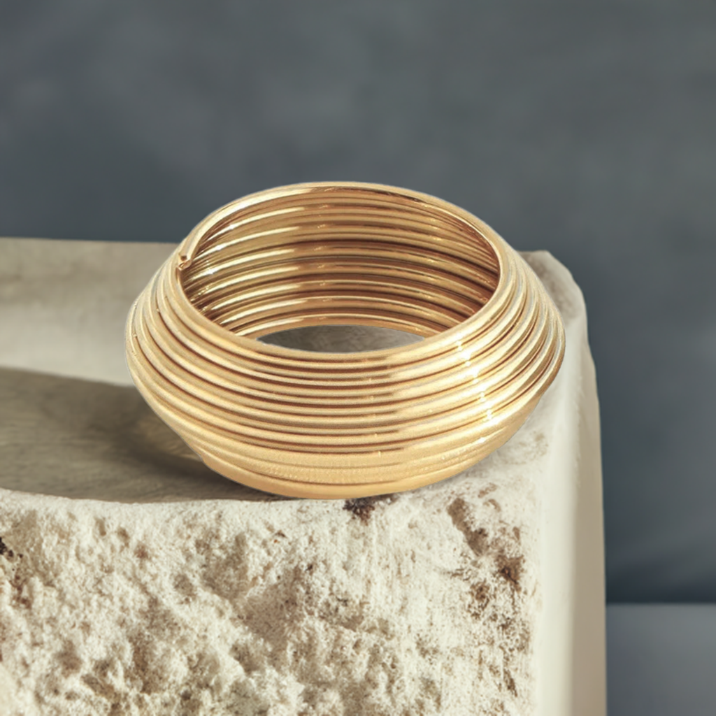 3D Ribbed Ring Ring Ecuyeres   